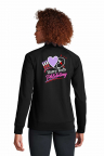 Black Women's Sport Stretch Full-Zip Jacket with NASBOCES Phlebotomy Logo